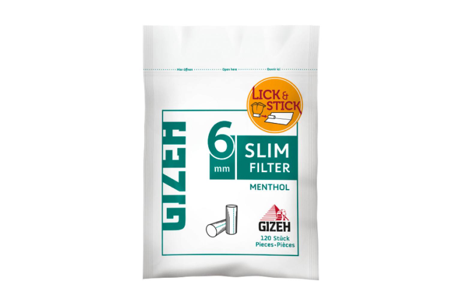  Gizeh 7-25012-75 Pure XL Slim Filter, Unbleached, Long Size,  120 Pieces, 5 Bags Pack : Home & Kitchen