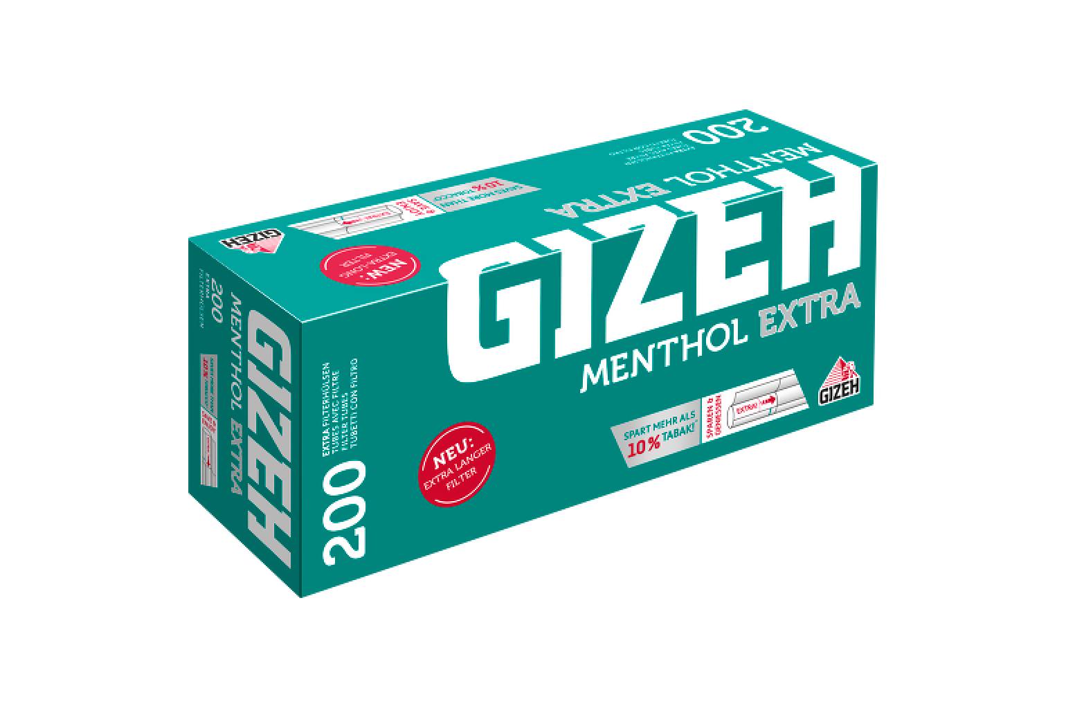 Gizeh Menthol Tubes Cigarette Tubes with Menthol Filter - Paperguru.d, 8,29  €